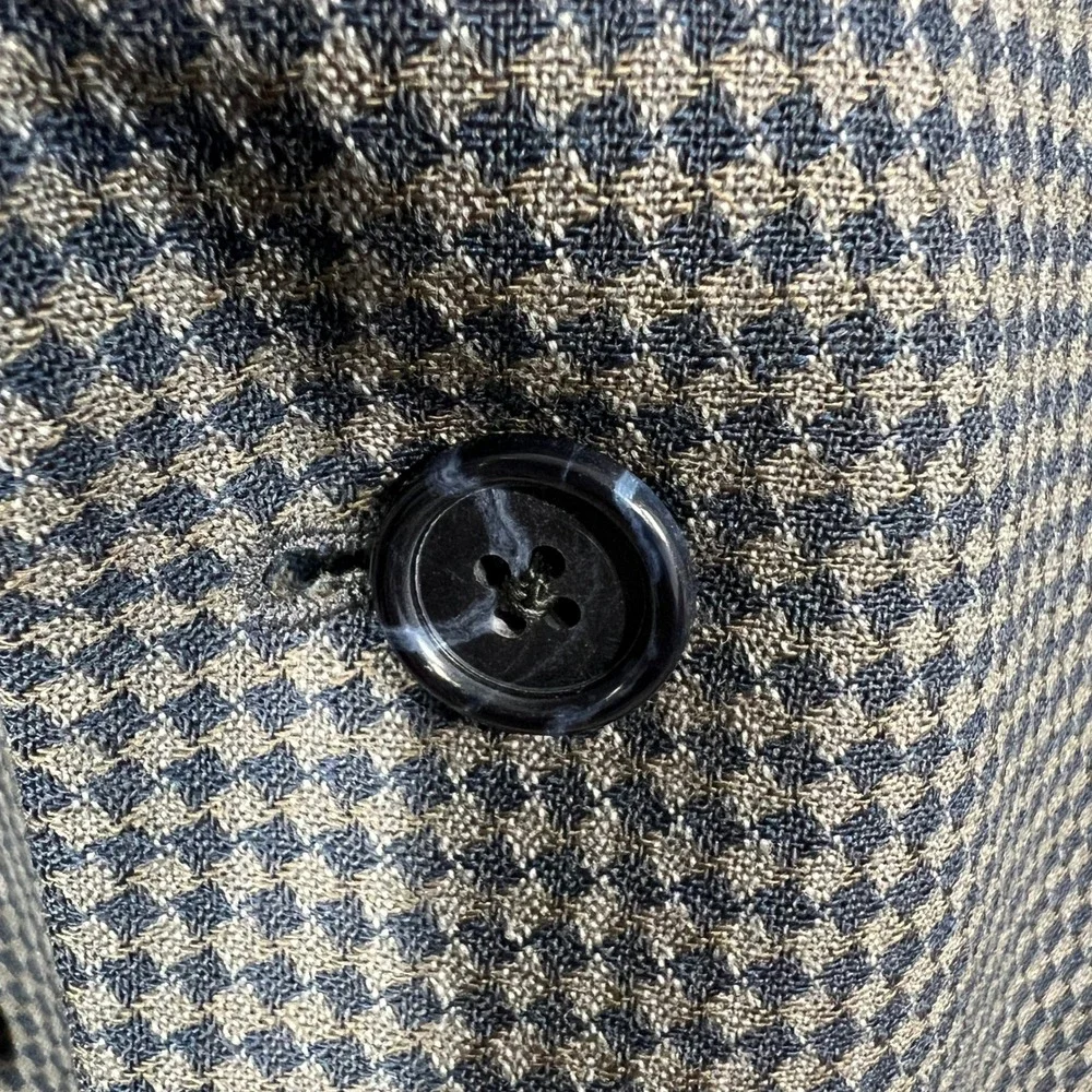 Vtg. Givenchy Monsieur Men's Houndstooth Blazer 40R‎ Wool Sport Coat Vintage USA - Picture 12 of 12